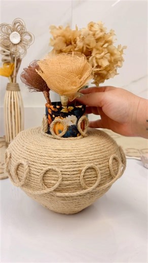Diy Beautiful Vase | Vaso Rústico Decorativo #diy #rustic #decoration #beautiful