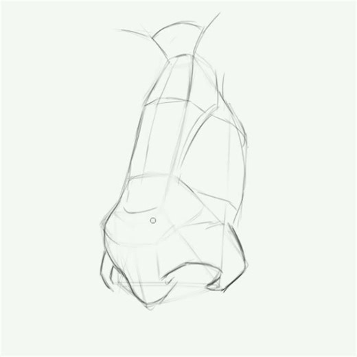 How to Draw a Nose with Sketchy Lines in 26 Seconds