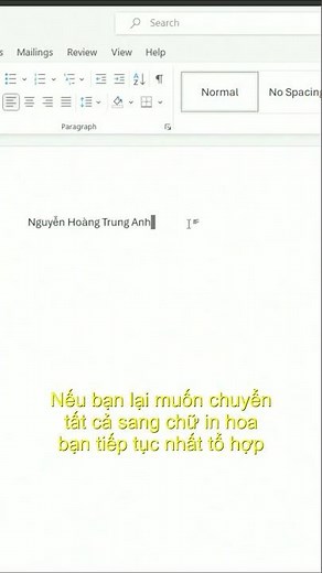 Chuyển chữ in thường thành chữ in hoa #tinhoc #word #excel #powerpoint #outlook #office