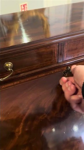 Edwardian inlaid mahogany writing desk #antiquefurniture #antique desk #study #interiors