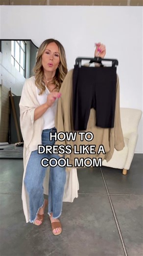 How to Style a Button Down Shirt with Biker Shorts | Summer Outfit Ideas for Busy Moms