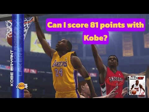 PS3-NBA 2K7🏀- Can I Score 81 Points With Kobe Bryant? 20 Years Later - Lakers vs Raptors