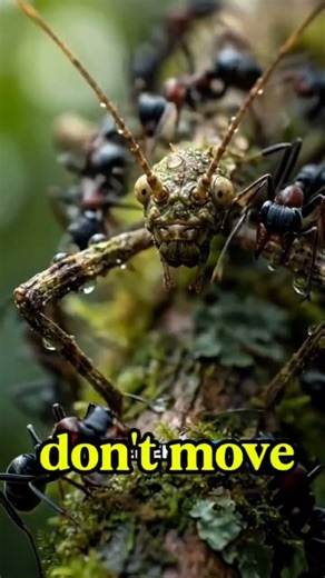 This “Stick” Survived an Ant Swarm #insectfacts #shorts #stickinsect