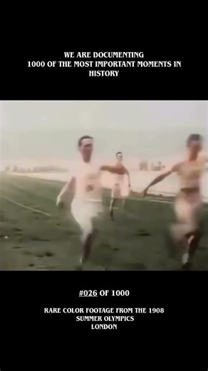 These are rare, colorized footage from the 1908 Summer Olympic Games in London #facts #history