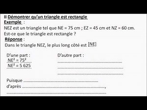 Niveau 4e : Pyt3 - Reconnaître un triangle rectangle