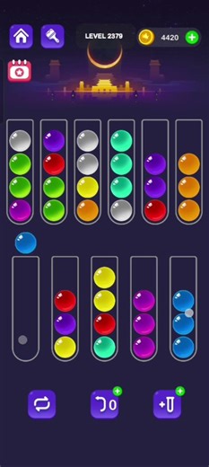 Ball Sort Master Level 2379 #ballsortmaster #ballsortmastersolution #puzzlegame #gaming #games