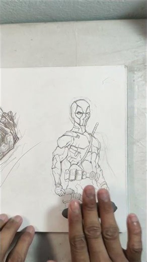 Deadpool pencil sketch drawing part-5 of sketch series 🗿...