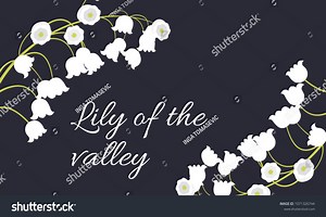 Spring Flowers Vector Illustration Lily Valley Stock Vector (Royalty Free) 1071326744 | Shutterstock