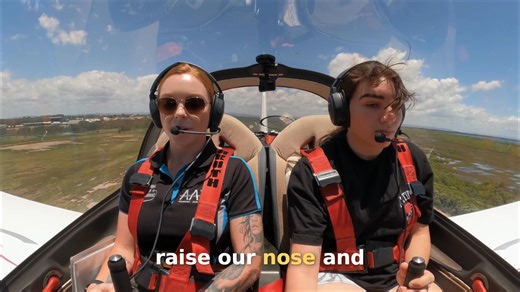 Pilots discuss achieving full power flying level. They explain how to manage speed with only one stage of flap by letting speed build and raising the nose. Have you tried this technique? #flying #aviation #pilot #speed #flaps | Touch The Sky