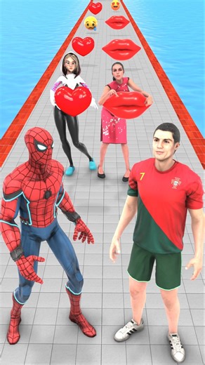 GTA V New Kiss or Save Run Spider-man vs Christiano Ronaldo Funny Epic Challenge! #spiderman