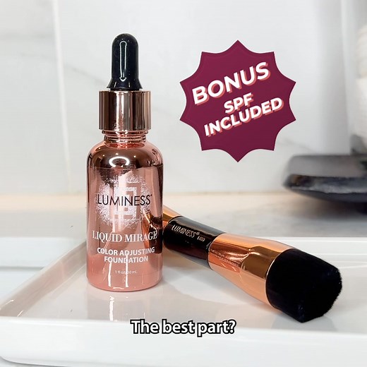 Meet the Liquid Mirage Color Adjusting Foundation - your perfect match, every time! 💫 Adapts instantly to your natural tone, so you never have to worry about picking the right shade again. 🌤️ One foundation for every skin tone, every season, every woman. 🛍️ Try before you buy and see the magic yourself! | LUMINESS