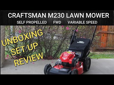 Craftsman M230 lawnmower - unboxing, set up & review
