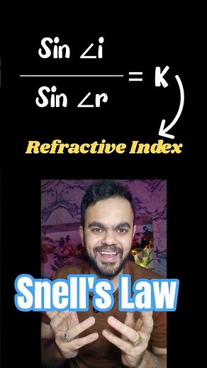 Snell's Law | Light💡Reflection and Refraction #class10 #science #shorts