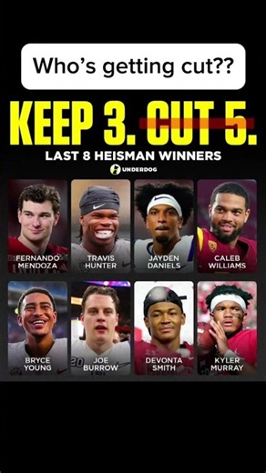 Keep Caleb JD5 & Burrow cut the rest #shorts