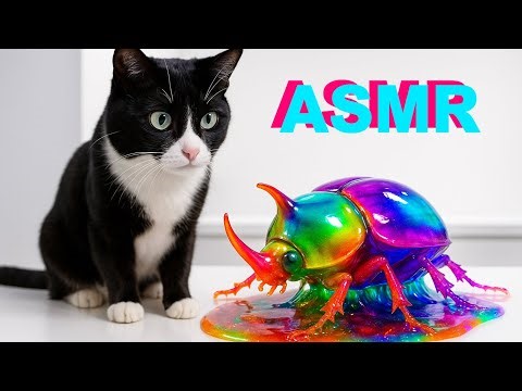 What Happens When a Cat Eats Alien Slime? 🐱💥 ASMR Fantasy Food Challenge
