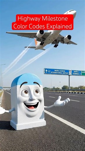 Highway Milestone Color Codes Explained #trendingshorts #viralvideo #viral #facebook