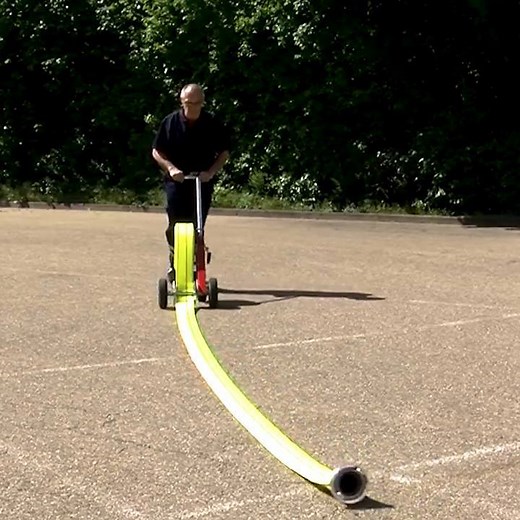 3.8M views · 25K reactions | This is a fire hose reel. As you push it forward, it rolls up the hose. | Cheddar Gadgets | Facebook