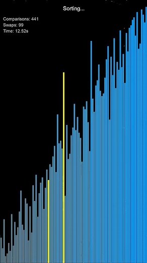 Blue Comb Sort algorithm visualization
