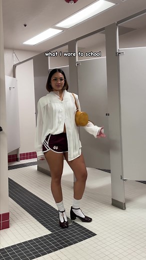 this one’s straight outta pinterest 😝 everything thrifted! except the eyeglasses & socks hahaha #schooloutfitidea #college #ootd