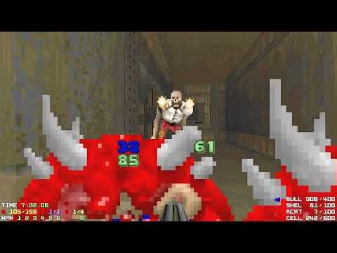 Plutonia MAP26 "Bunker" semi-blind saveless pistol-start 100% Kills and Secrets* on UV