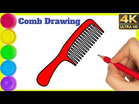 How to draw comb Drawing easy step by step drawing || comb Drawing with colour. by Arya Drawing Art.
