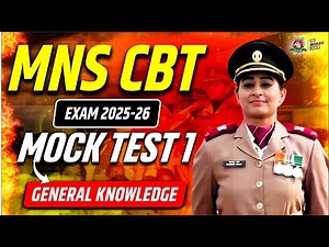 MNS CBT Exam 2025-26 | GK Mock test 1 "LIVE" I Best MNS Coaching