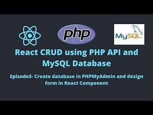 Mind Luster - Learn E3 REACT CRUD Create database in PHPMyAdmin and design form in React Component
