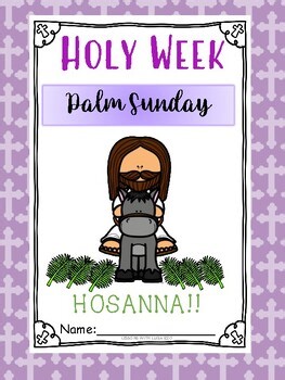No Prep Holy Week Palm Sunday Easter/Lent Worksheets