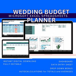 Wedding Budget Planner: Excel Expense Tracker (digital Download) - Etsy Australia