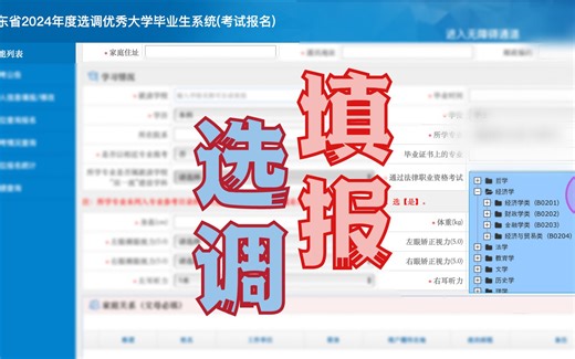 选调生开始报名，信息填报中的注意事项