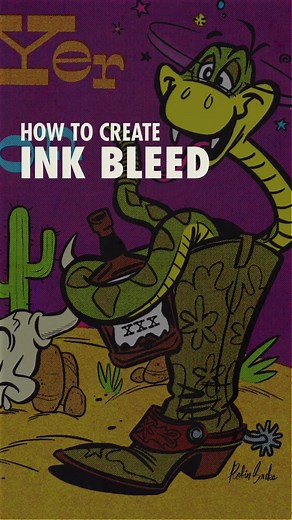 How to create an ink bleed in Procreate (this trick also works in Photoshop, Illustrator, Clip Studio Paint, and Affinity). #procreate #procreatetutorial #photoshop #photoshoptutorial #illustrator #illustratortutorial #clipstudiopaint #clipsyudiopainttutorial #illustration #digitalart #digitalillustration #retrosupply @Robin Banks