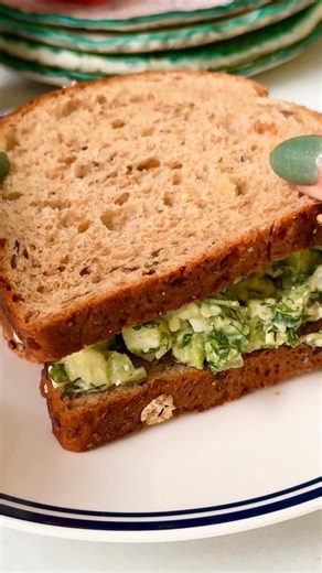 This avocado egg salad recipe is my go-to when I need an easy meatless that is satisfying and packs some protein. It is mayo-free yet ultra-creamy, thanks to rich, nutritious avocado and a little Greek yogurt. | The Mediterranean Dish
