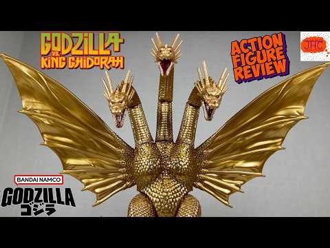 GOLD? Bandai Namco Godzilla Rampage KING GHIDORAH Action Figure Review Three Headed Dragon Ghidra