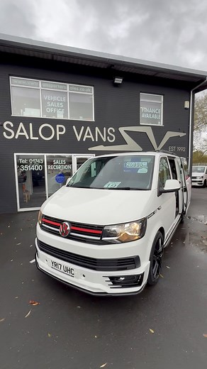 17K views · 111 reactions | T6 150PS AUTOMATIC 5 SEAT FACTORY KOMBI DOUBLE SIDE LOADING DOORS TOWBAR TAILGATE BULKHEAD SWIVEL FRONT SEATS SATNAV £25,995 NO VAT  | Salop Vans | Facebook