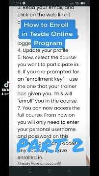 HOW TO ENROL IN TESDA ONLINE PROGRAM #tesda #onlinestudy #tutorial #tesdaonlineprogram #vocational
