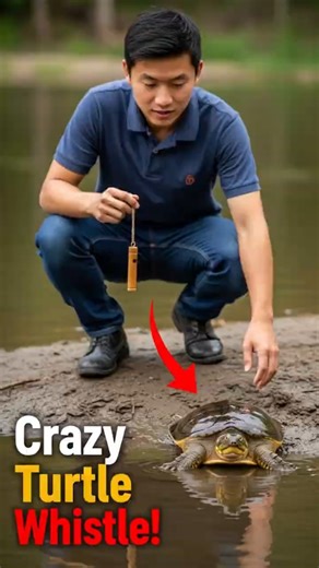 THE WILD TURTLE CALL THEY DON’T SHOW YOU! soft shell turtle fishing unique whistle #shorts #fishing