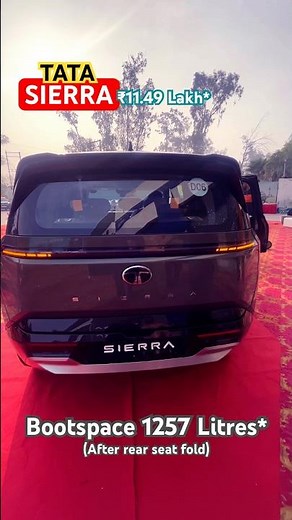 TATA SIERRA 2025, 1257* litres boot-space, ₹11.49 lakh #tatasierra2025 #tatasierra