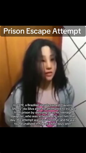 2.1K views · 233 reactions | Creepy Prison Escape - Bizarre footage from 2019 shows a Brazilian inmate named Clauvino “Shorty” da Silva after he attempted to escape from prison by dressing up as his teenage daughter, who was scheduled to visit him that day. #PrisonEscape #TrueCrime #CreepyStories #Police #PrisonBreak #Crime #WeirdNews #Newsroom #UnsolvedMysteries #MandelaEffect #HiddenTruths #StrangerThanFiction #foryou #trending | The Strangest | Facebook