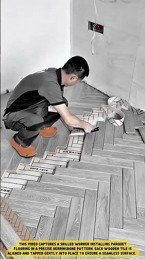 Installing Herringbone Parquet Flooring with Precision - Good Tools and Machinery in Daily Work