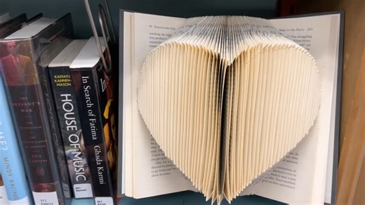 1.2K views · 17 reactions | Dress up your shelves with this easy craft! ❤ Download the pattern here. https://bit.ly/4k0Sm5S | Capital Area District Libraries | Facebook