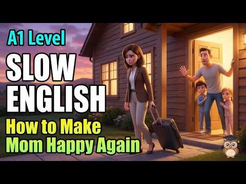 How to Make Mom Happy Again 💐 | Learn to Apologize in English | A1 Slow Listening Practice #english