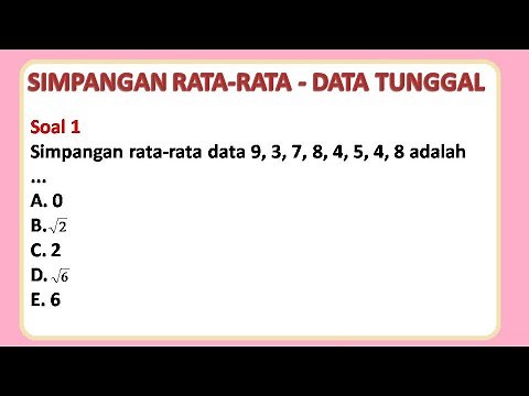 Contoh soal simpangan rata rata data tunggal dan pembahasan
