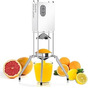 Electric Citrus Juicer, Electric Orange Juicer, Orange Juice Squeezer, Stainless Steel Orange Squeezer and Grapefruit Juicer, Commercial Fruit Juicer, Citrus Squeezer, Hand Press Juice Upgrade