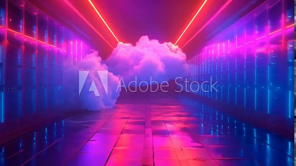 Seamless Integration: Cloud Technology Fusing Servers and Devices. Concept Cloud Technology, Server Integration, Device Connectivity, Seamless Solutions