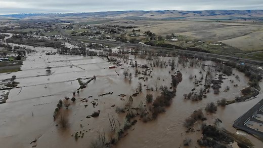 DEVASTATING: Drone footage shows the impact of flooding in Pendleton, Oregon. Courtesy of Pendleton Public Library | Apple Valley News Now