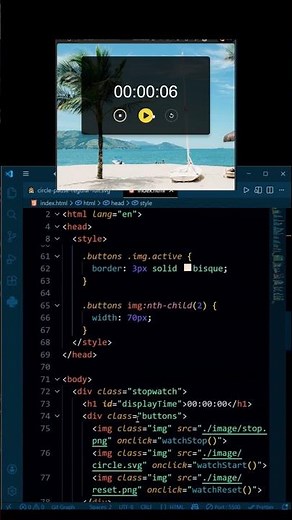 Building a Stop watch using html css and JS | JavaScript Projects