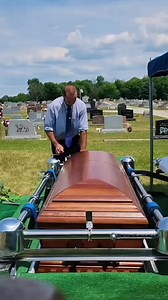 The Wilbert Venetian Ovation Interment. #burialvault #Interment #burial #cemetery #grave | Austin Edwards