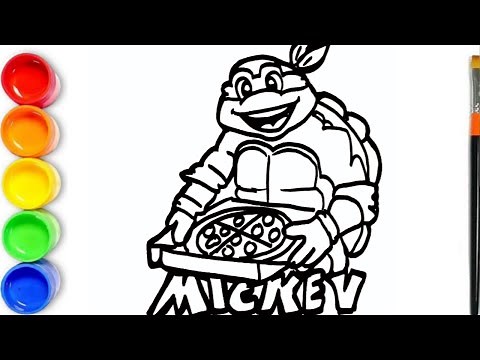 How To Draw Mikey | Ninja Turtles
