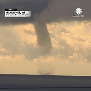 8.6K views · 348 reactions | Check out this large waterspout spotted spinning over Lake Michigan yesterday.  | AccuWeather | Facebook