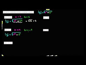 Exercice : calcul de module pour 5 complexes